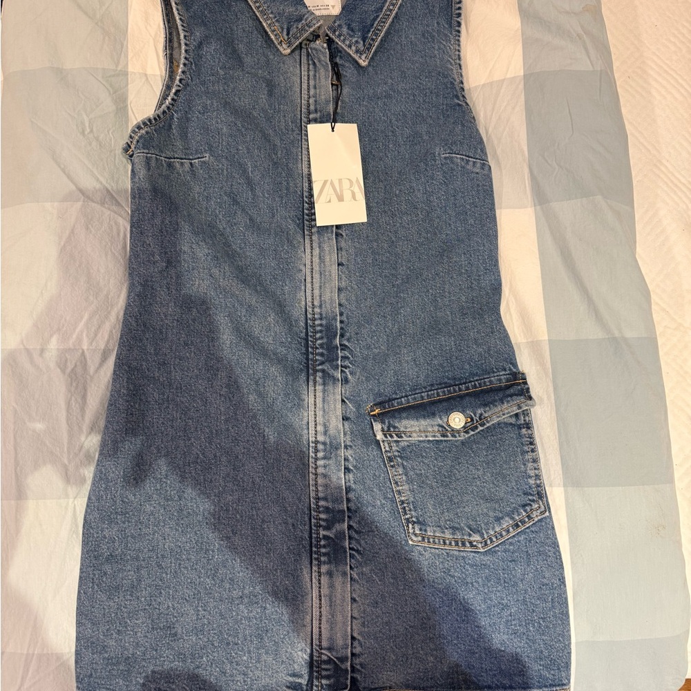 Zara Denim Sleeveless Dress